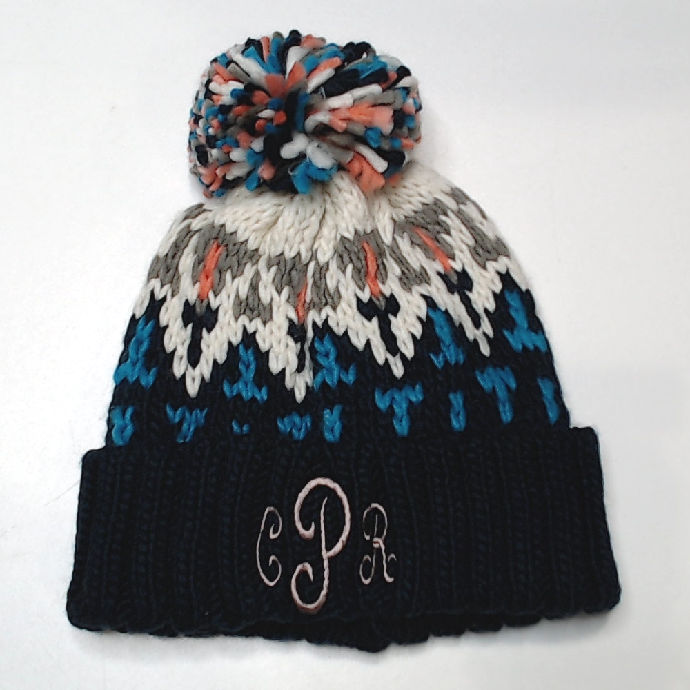 BLOOPER ACCESSORY: Monogrammed Pom Pom Beanie