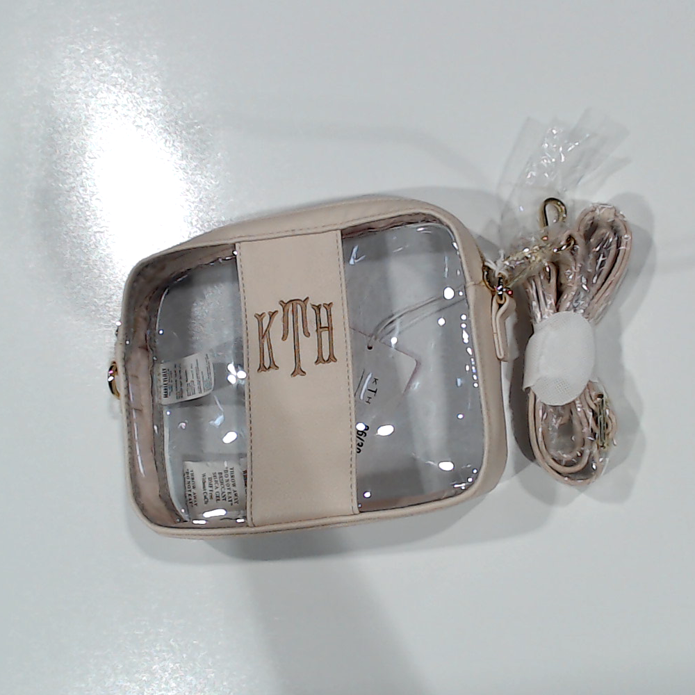 BLOOPER BAG: Monogrammed Clear Stadium Crossbody Bag