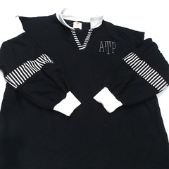 BLOOPER CLOTHING: Monogrammed Colorblock Sweatshirt