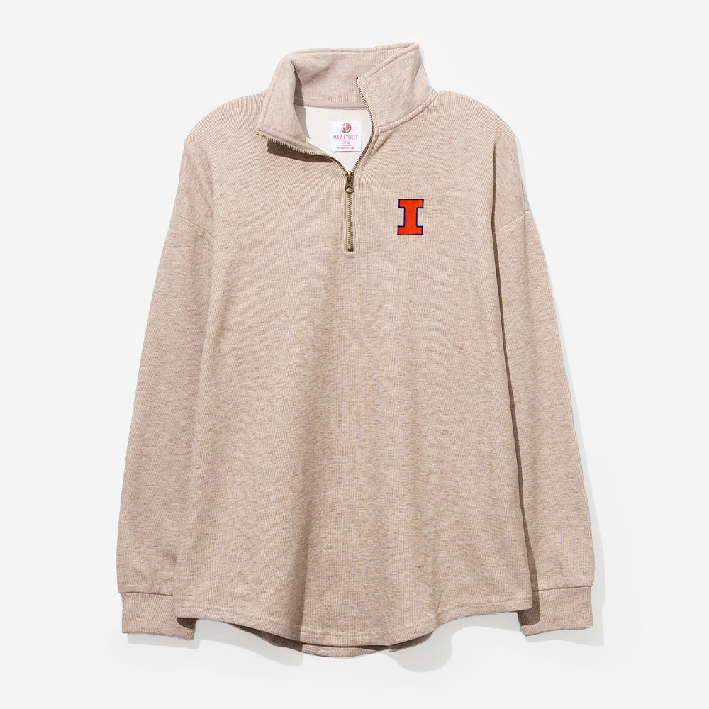 Illinois Fighting Illini Heathered Fleece Pullover WBG