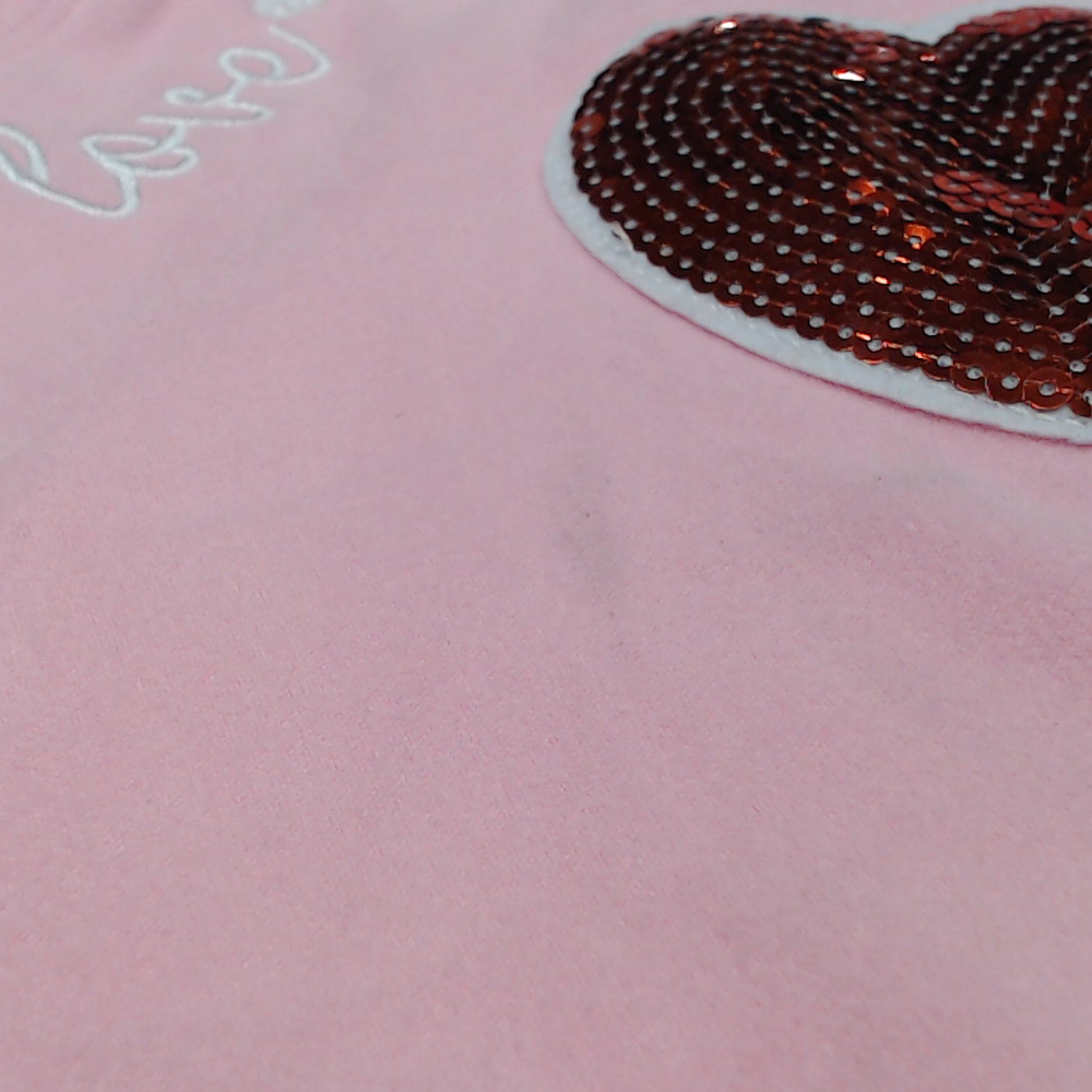 BLOOPER CLOTHING: Monogrammed Sequin Hearts Sweatshirt
