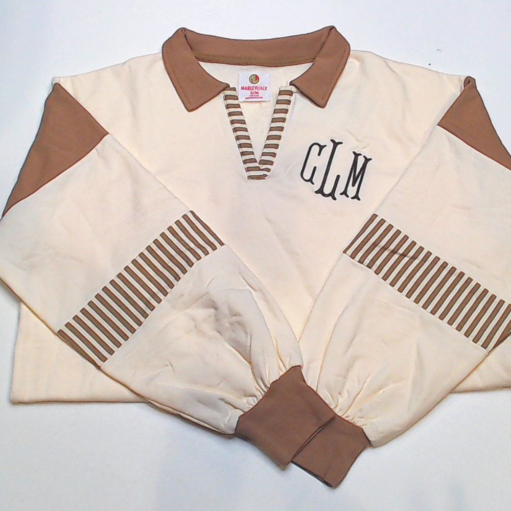 BLOOPER CLOTHING: Monogrammed Colorblock Sweatshirt