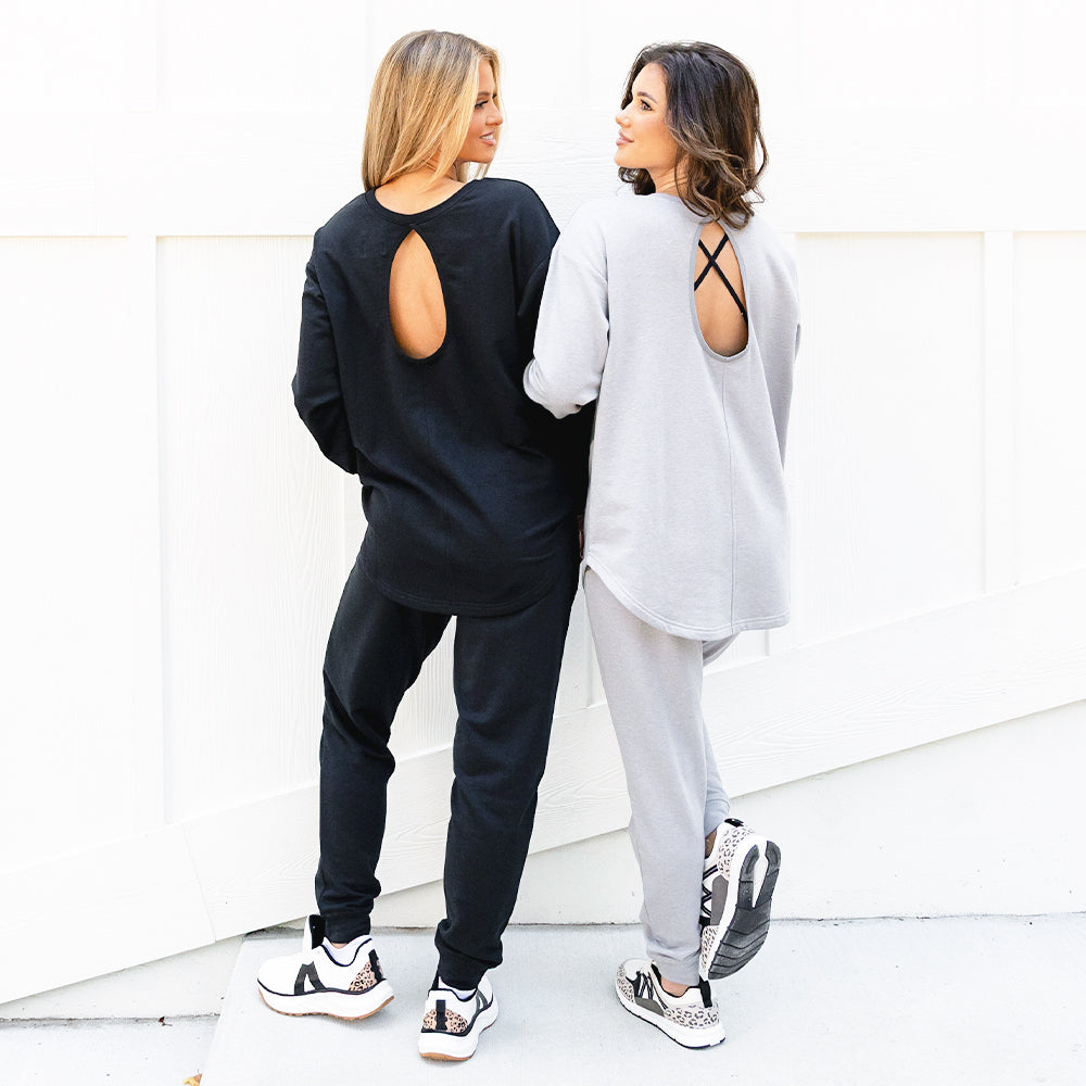 Personalized Open Back Sweatshirt | Marleylilly