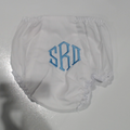 BLOOPER KIDS: Monogrammed White Eyelet Baby Bloomers