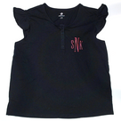 BLOOPER CLOTHING: Monogrammed Ruffle Top