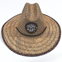 BLOOPER ACCESSORY: Monogrammed Straw Hat
