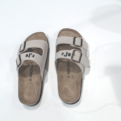 BLOOPER SHOES: Monogrammed Double Strap Sandals