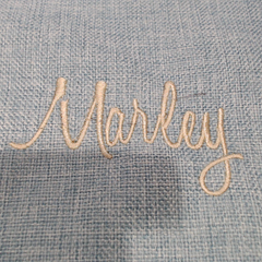 BLOOPER ACCESSORY: Monogrammed Linen Pillow Case