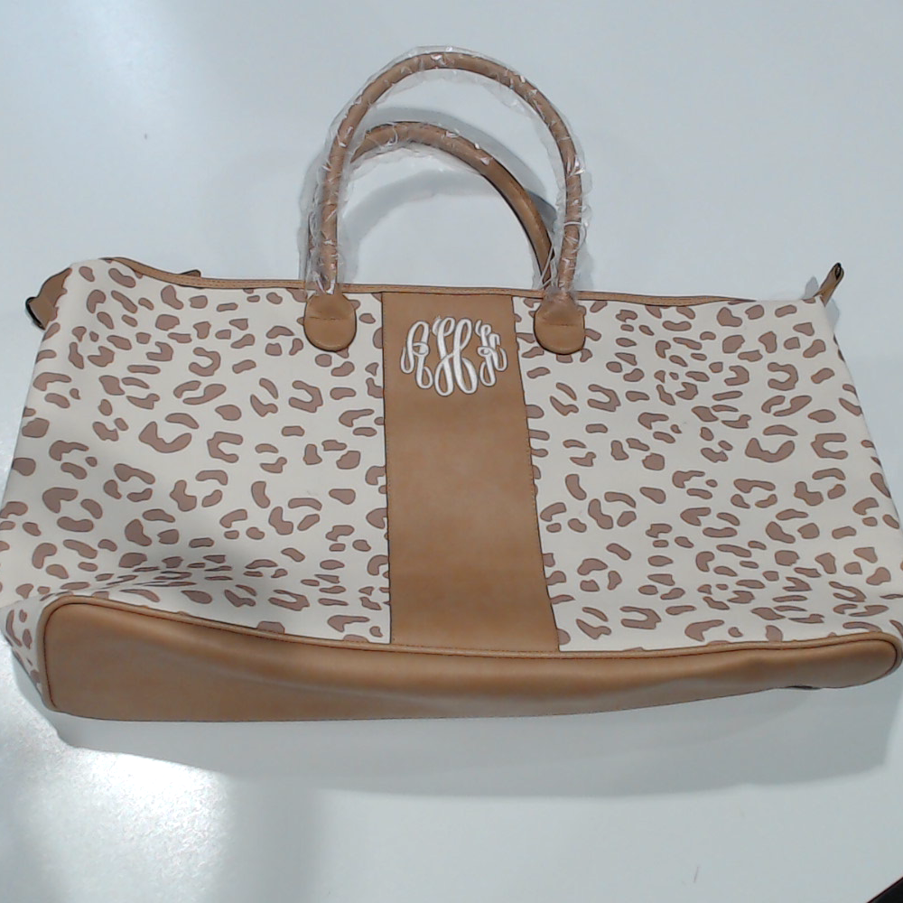 BLOOPER BAG: Monogrammed Leopard Weekender