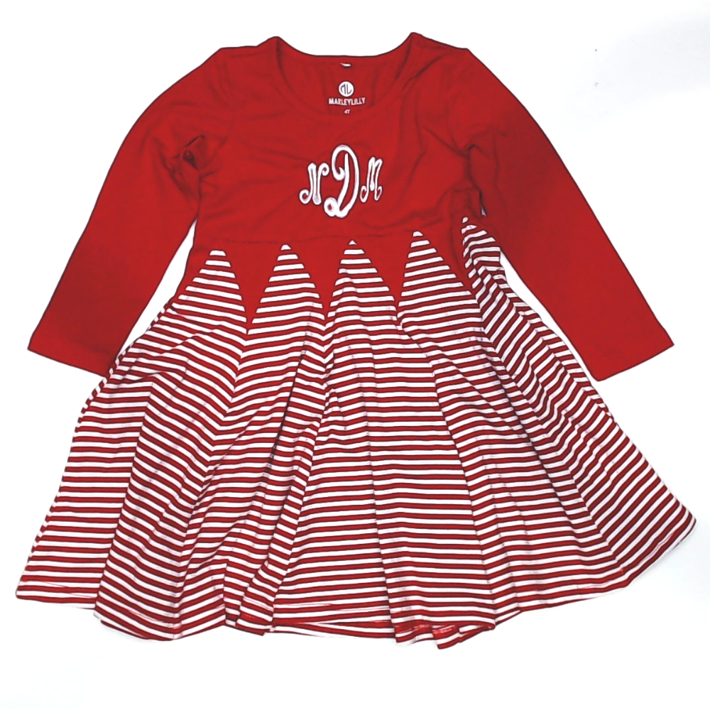 BLOOPER KIDS: Monogrammed Kids Twirl Dress