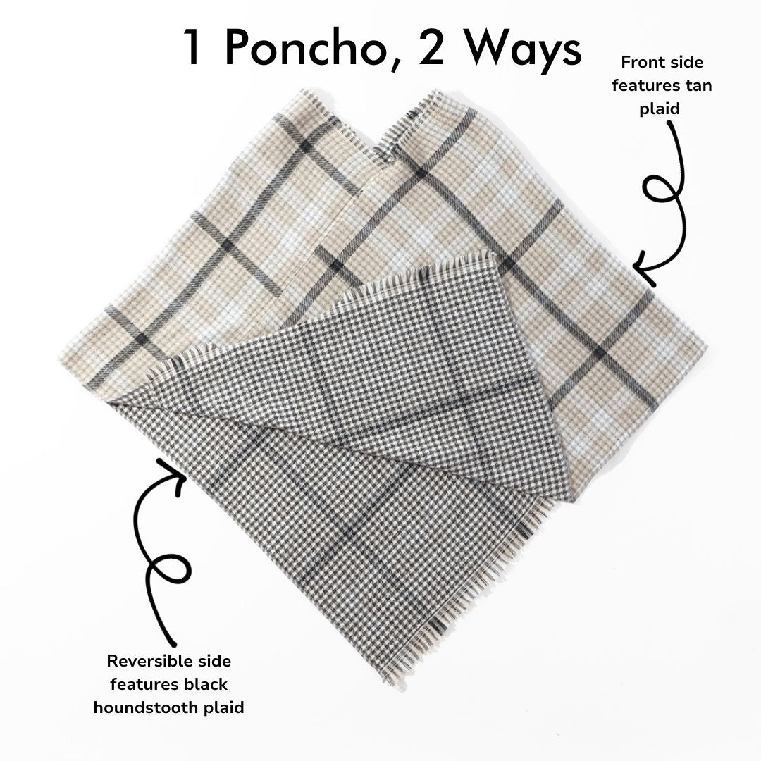 Reversible Poncho infographic