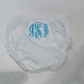 BLOOPER KIDS: Monogrammed White Eyelet Baby Bloomers