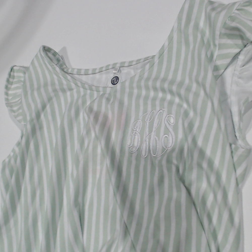 BLOOPER CLOTHING: Monogrammed Ruffle Pajamas