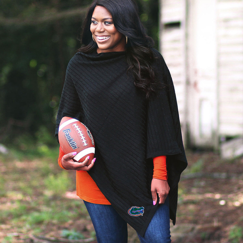 florida gators poncho with orange top underneath