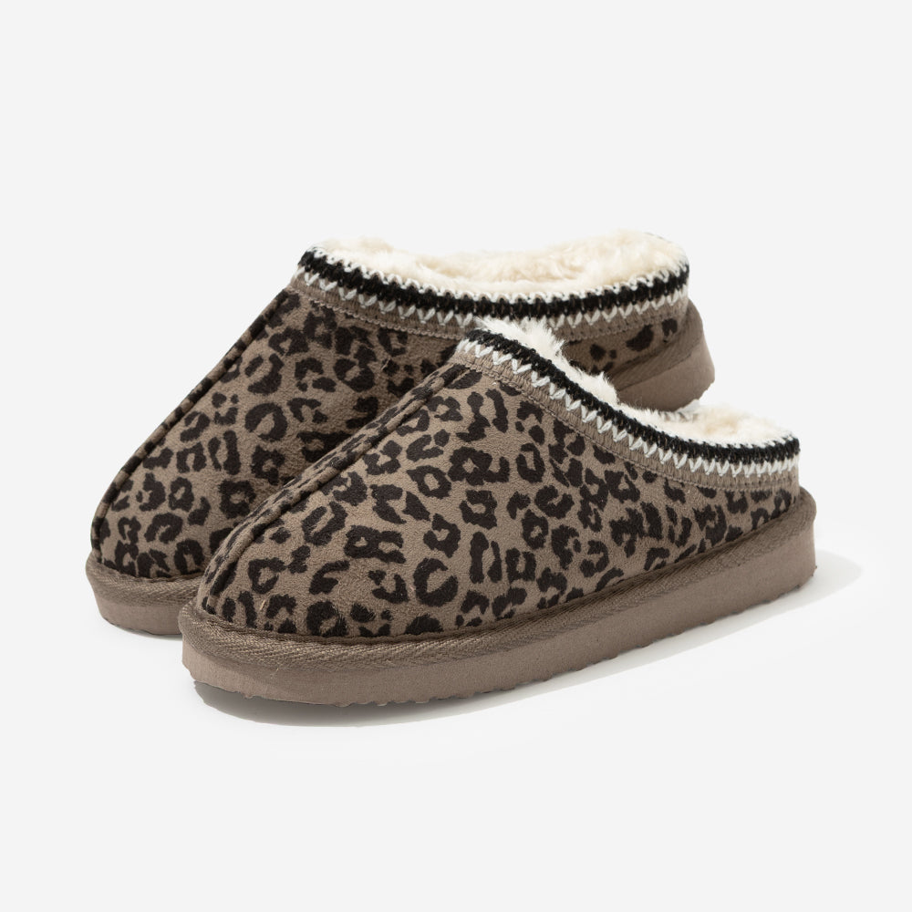 kids moccasins in leopard print