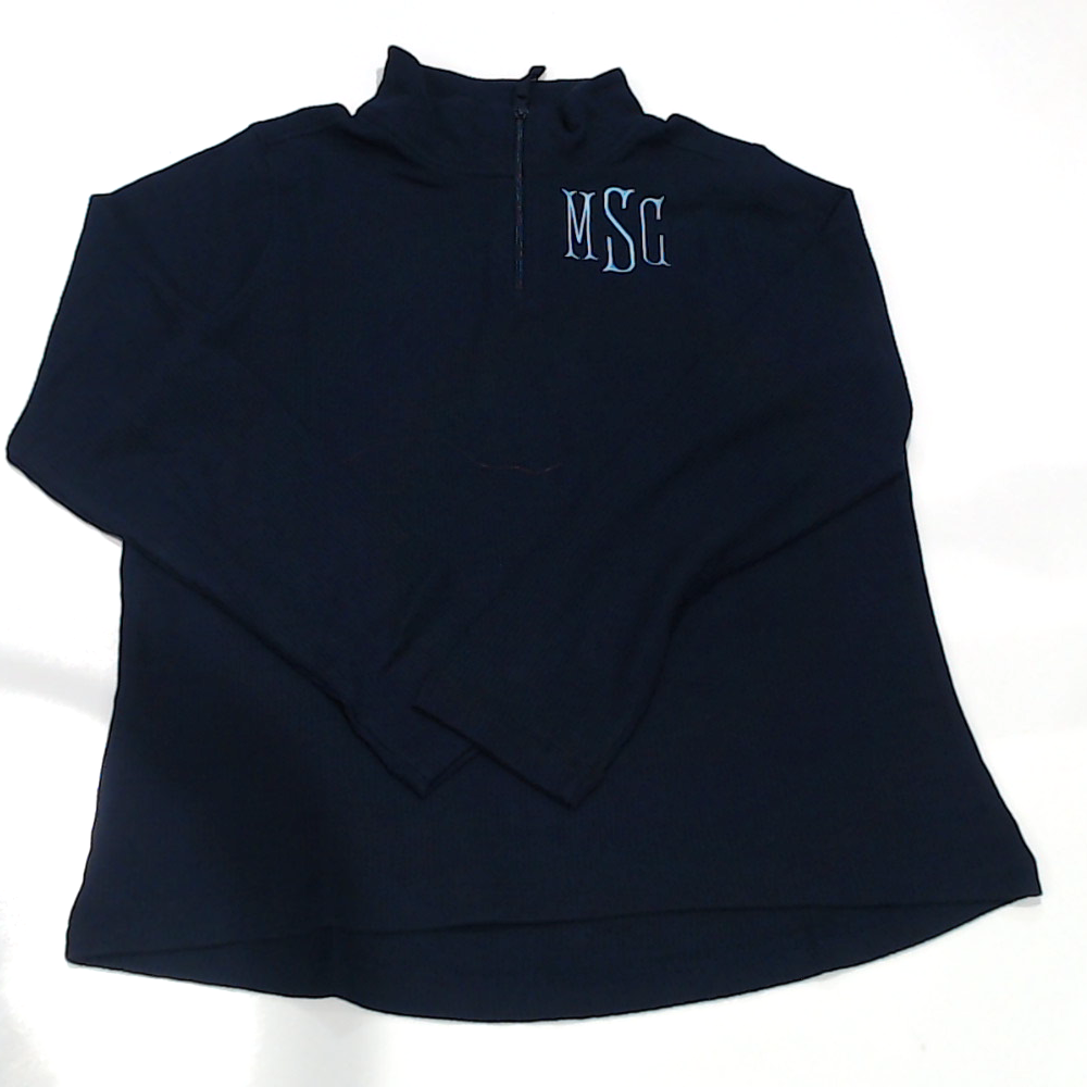 BLOOPER CLOTHING: Monogrammed Lightweight Waffle Quarter Zip Pullover