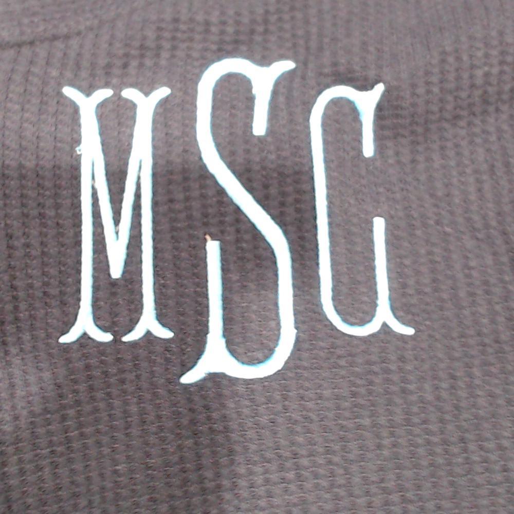 BLOOPER CLOTHING: Monogrammed Lightweight Waffle Quarter Zip Pullover