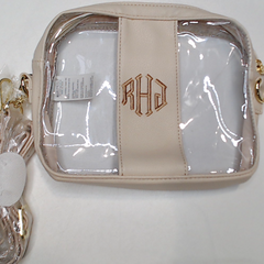 BLOOPER BAG: Monogrammed Clear Stadium Crossbody Bag