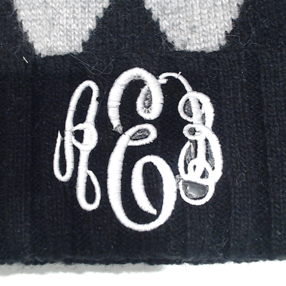 BLOOPER ACCESSORY: Monogrammed Pom Pom Beanie