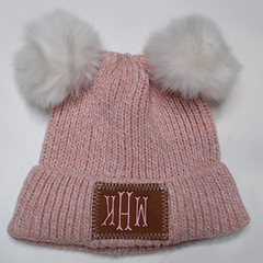 BLOOPER KIDS: Monogrammed Kids Pom Pom Beanie