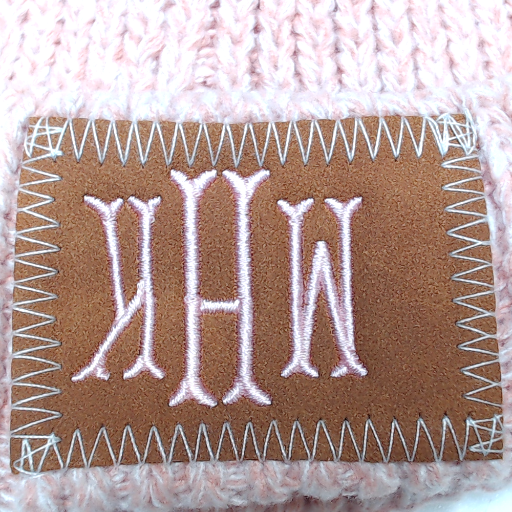 BLOOPER KIDS: Monogrammed Kids Pom Pom Beanie