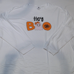 BLOOPER CLOTHING: Personalized Hey Boo Long Sleeve Shirt