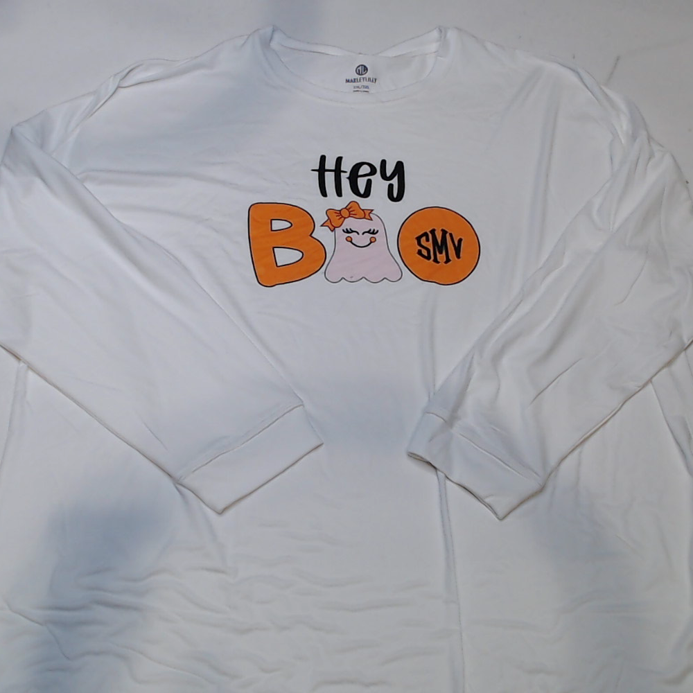 BLOOPER CLOTHING: Personalized Hey Boo Long Sleeve Shirt
