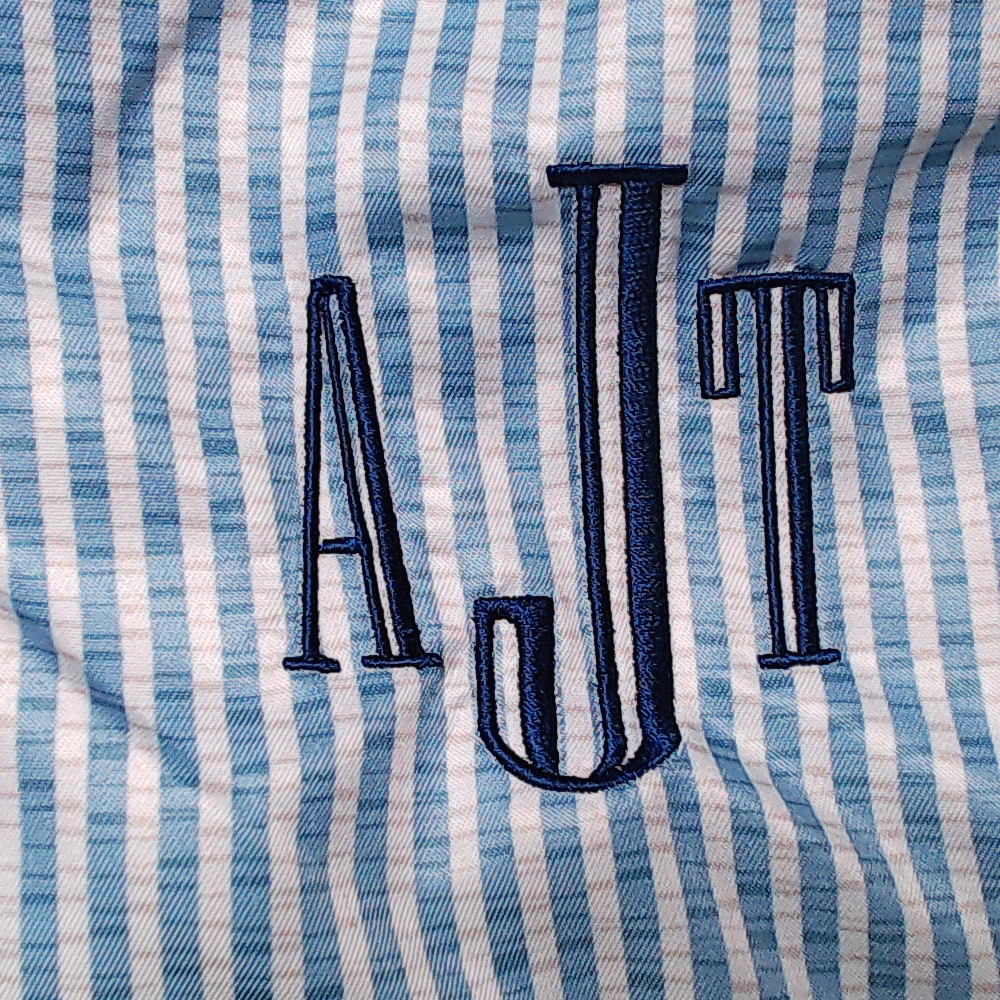 BLOOPER KIDS: Monogrammed Boys Swim Trunks