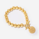 Monogrammed Girls Ball Bracelet | Gold