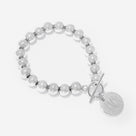 Monogrammed Girls Ball Bracelet | Silver