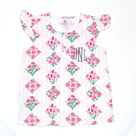 BLOOPER CLOTHING: Monogrammed Ruffle Top
