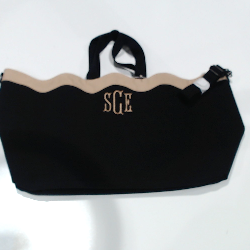 BLOOPER BAG: Monogrammed Wavy Top Weekender