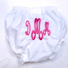 BLOOPER KIDS: Monogrammed White Eyelet Baby Bloomers