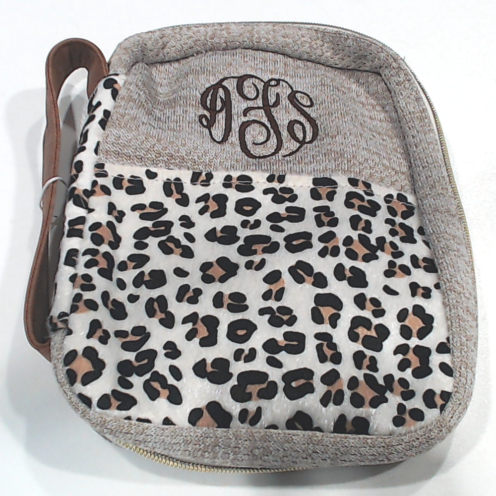 BLOOPER ACCESSORY: Monogrammed Leopard Bible Carrier