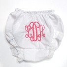 BLOOPER KIDS: Monogrammed White Eyelet Baby Bloomers