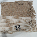 BLOOPER CLOTHING: Monogrammed Striped Chenille Poncho