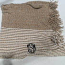 BLOOPER CLOTHING: Monogrammed Striped Chenille Poncho