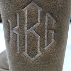 BLOOPER KIDS: Monogrammed Kids Sherpa Tie Booties
