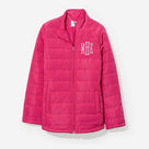 Monogrammed Puffer Jacket | Hot Pink