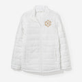 monogrammed puffer jacket in white
