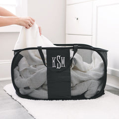 laundry in black pop up black hamper