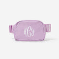 monogrammed kids belt bag in lavender 2024