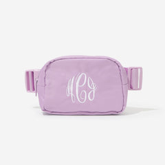 monogrammed kids belt bag in lavender 2024