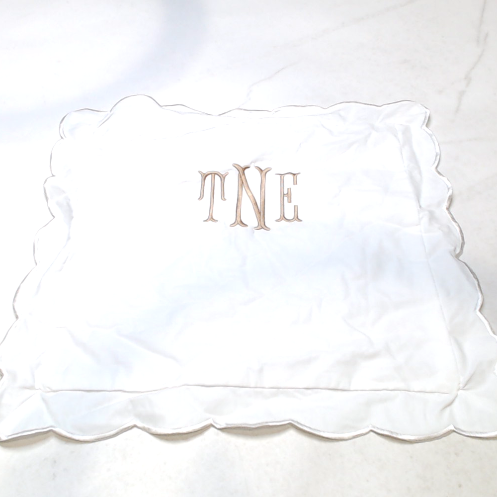BLOOPER ACCESSORY: Monogrammed Pillow Sham
