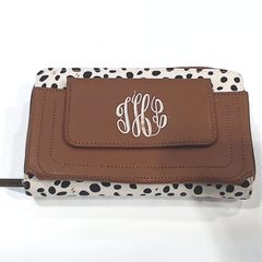 BLOOPER BAG: Monogrammed Phone Wallet Wristlet