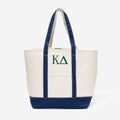 Kappa Delta Large Canvas Tote | Ivory/Navy