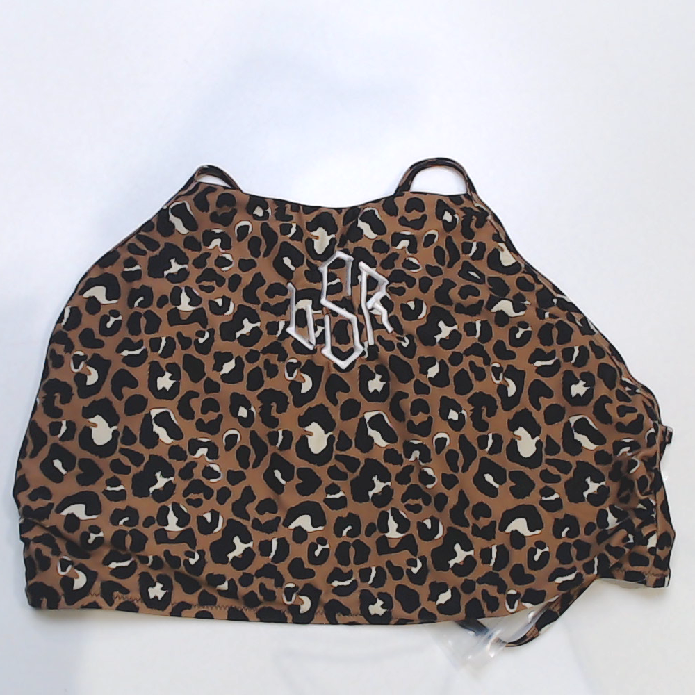 BLOOPER SWIM: Monogrammed High Neck Bikini Top