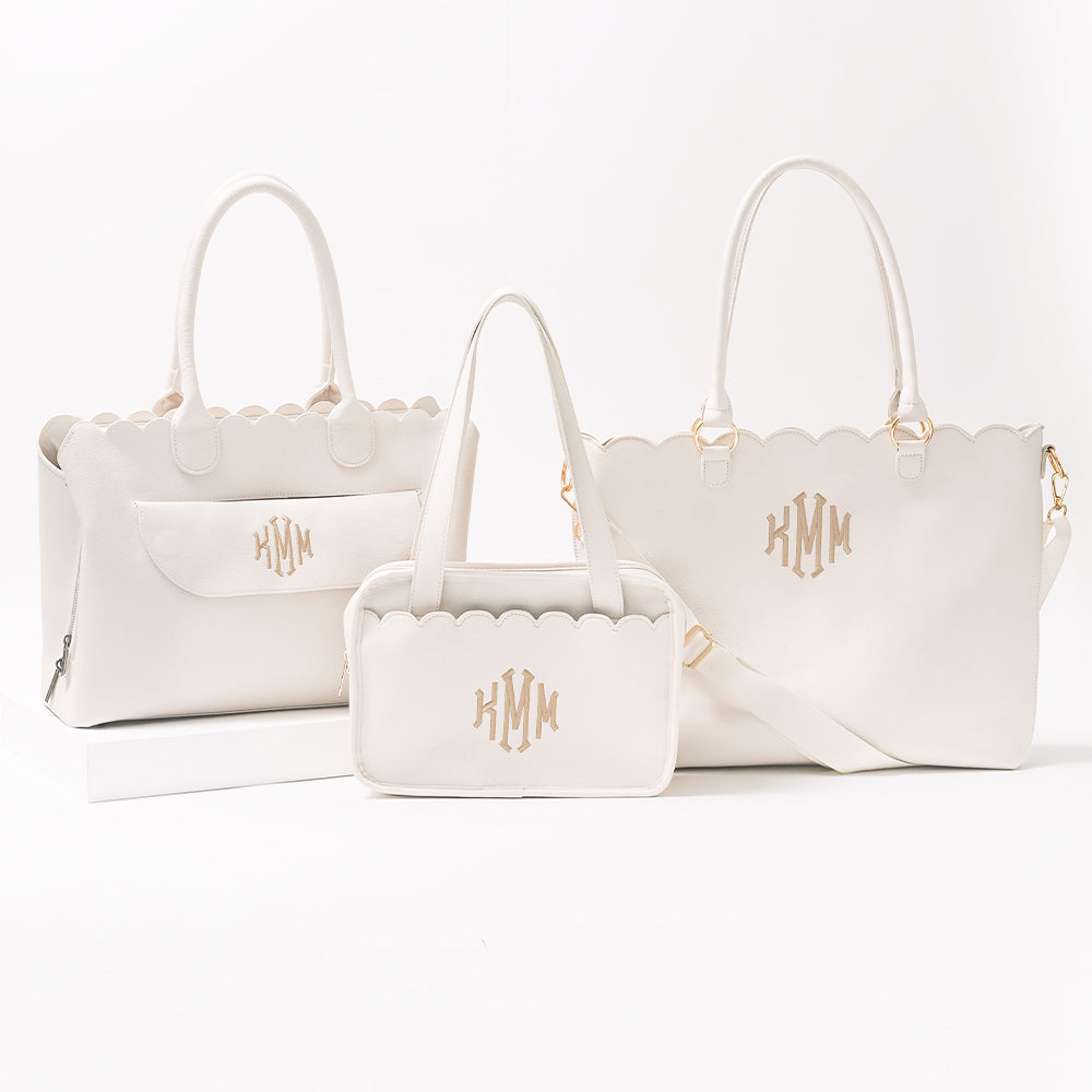essential work tote bible carrier and laptop tote bag in bone