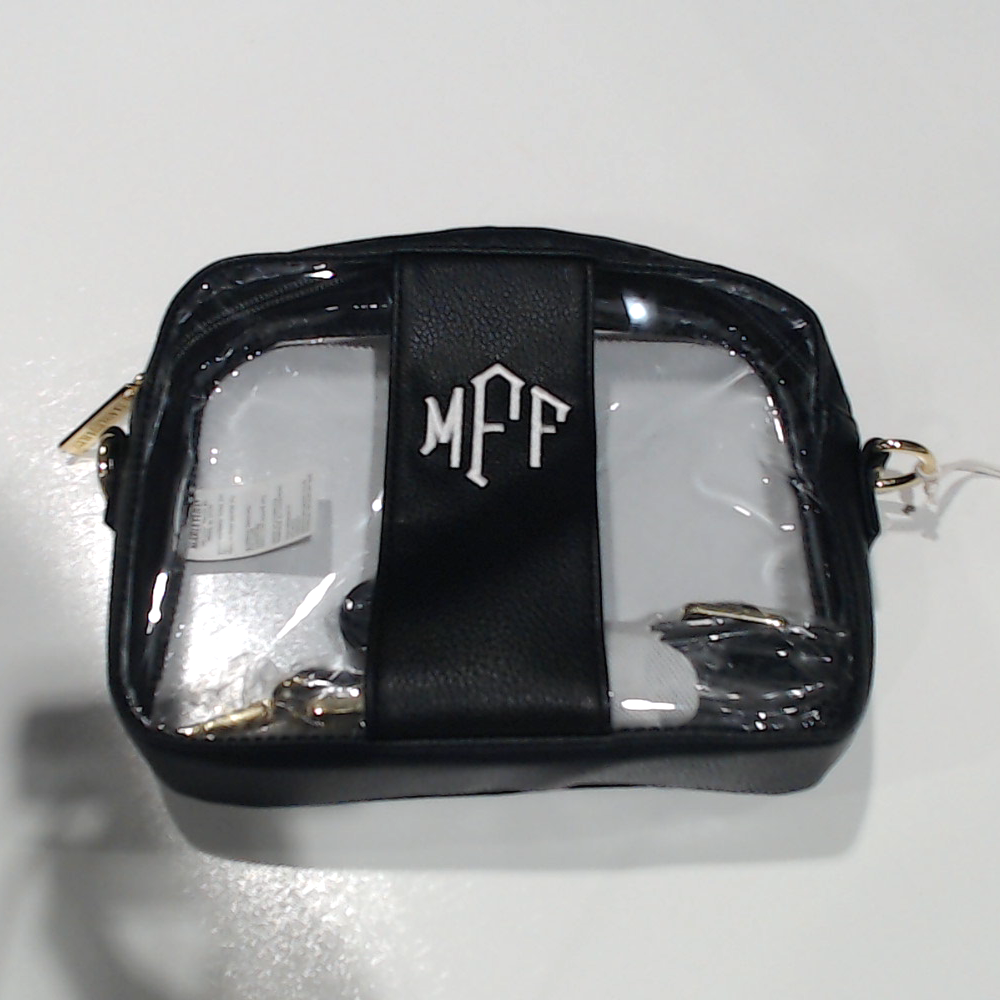 BLOOPER BAG: Monogrammed Clear Stadium Crossbody Bag