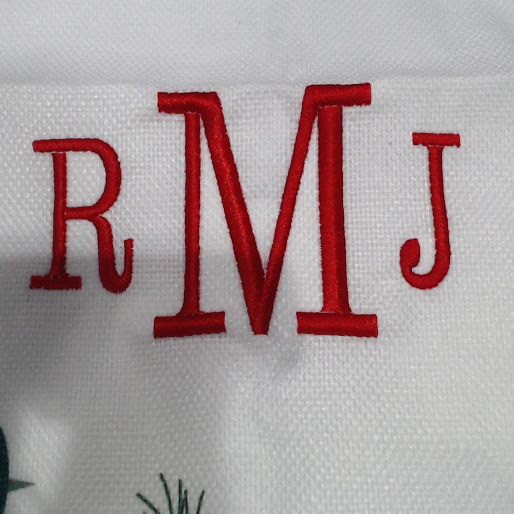 BLOOPER ACCESSORY: Monogrammed Christmas Pillow Sham